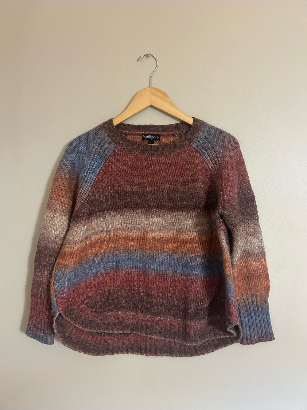 Multicolor Striped Crewneck Sweater - Cozy Fall Hues
